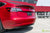 Red Multi-Coat Tesla Model 3 with Carbon Fiber Rear Diffuser by T Sportline 