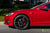Red Multi-Coat Tesla Model S with 20" TSS Flow Forged Wheels in Matte Black by T Sportline 