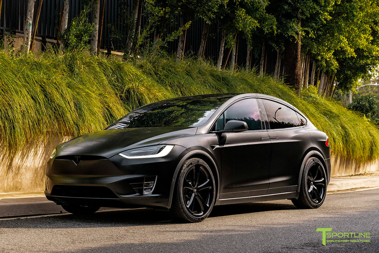 3M Satin Black Tesla Model X - Black Interior