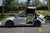Silver Tesla Model X with Gloss Black 22 inch MX5 Forged Wheels 