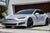 Silver Tesla Model S 2.0 with 19 Inch TST Wheels in Gloss Black 