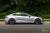 Silver Tesla Model S with 19" TSS Flow Forged Wheels in Space Gray by T Sportline