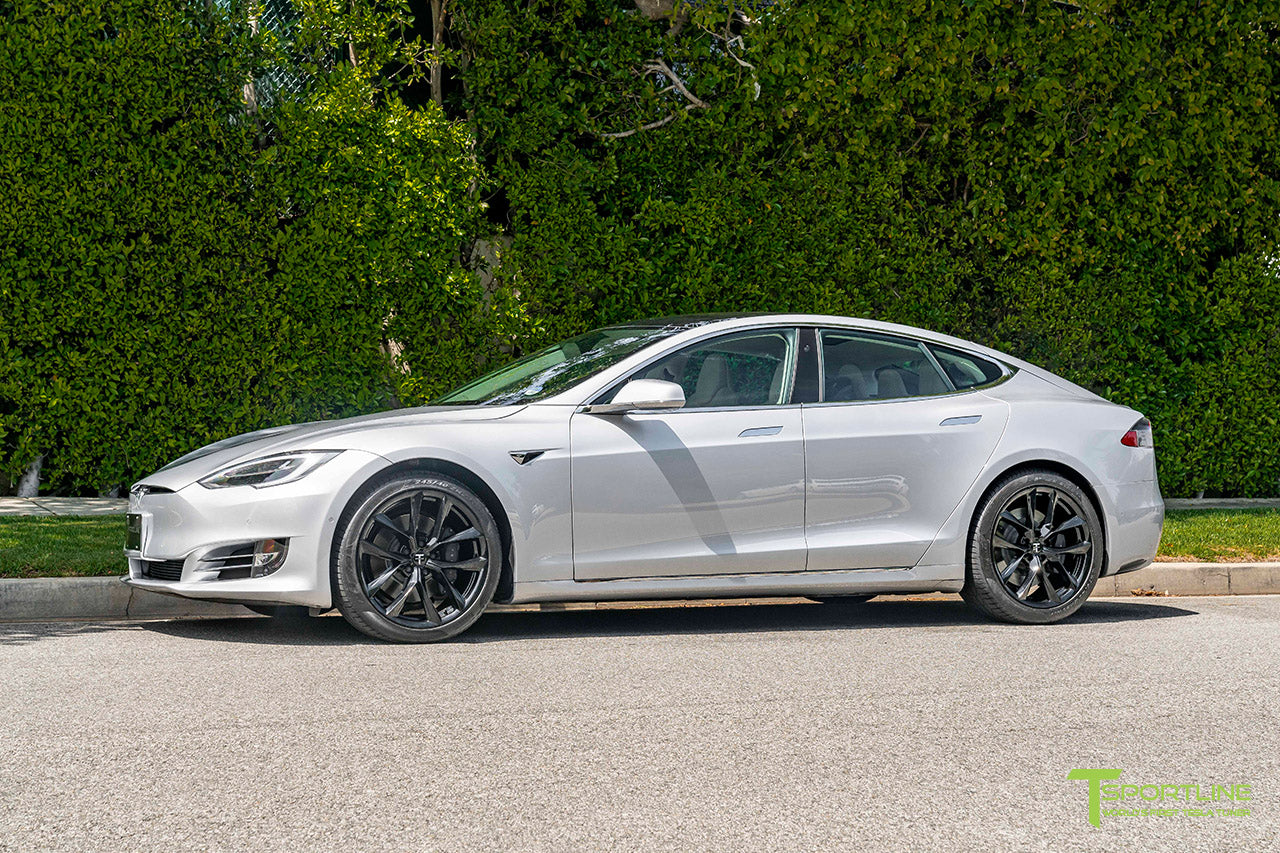 Model S with 20 TSS Tagged color silver - T Sportline - Tesla Model S, 3,  X & Y Accessories