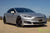 Silver Tesla Model S 2.0 with 21" TS115 Forged Wheel in Gloss Black 