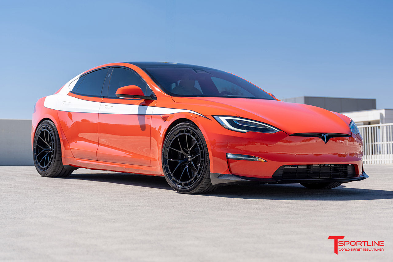 Starsky & Hutch Inspired Tesla Model S with 21" TSW115A Superwide Wheels and Sport Package