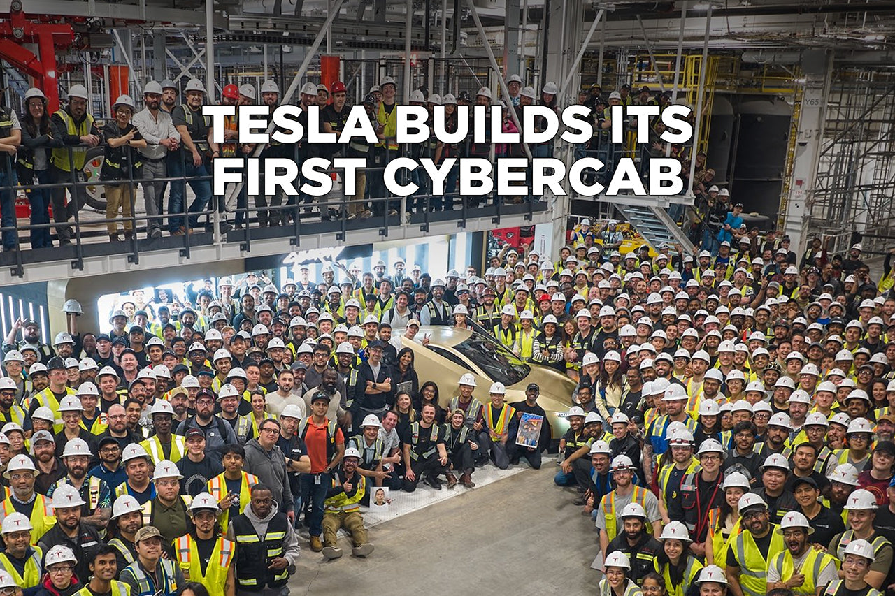 Tesla Builds Its First CyberCab