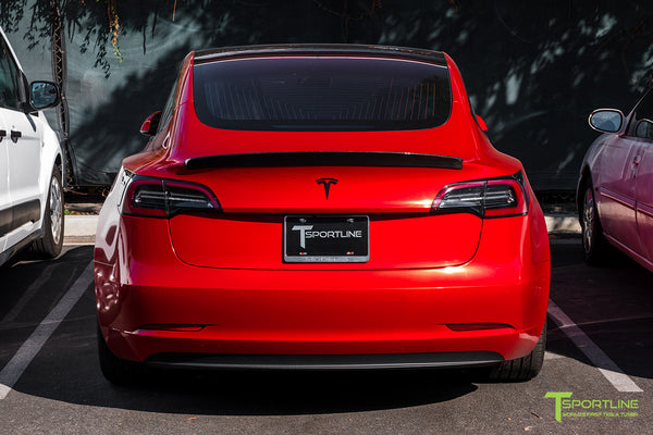 How to Install Tesla Model 3 Carbon Fiber Trunk Wing - T Sportline ...