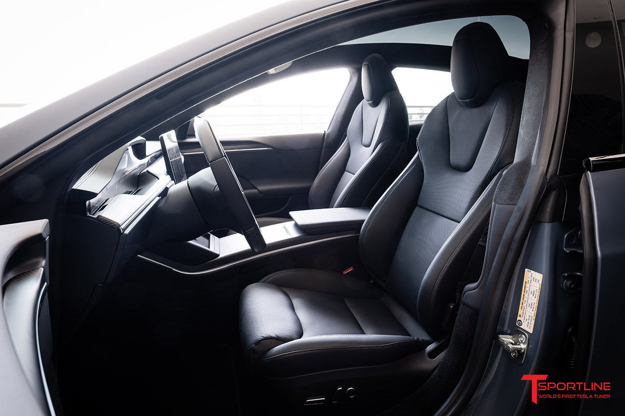 Tesla Model S Refresh with Matte Carbon Fiber Interior Decor