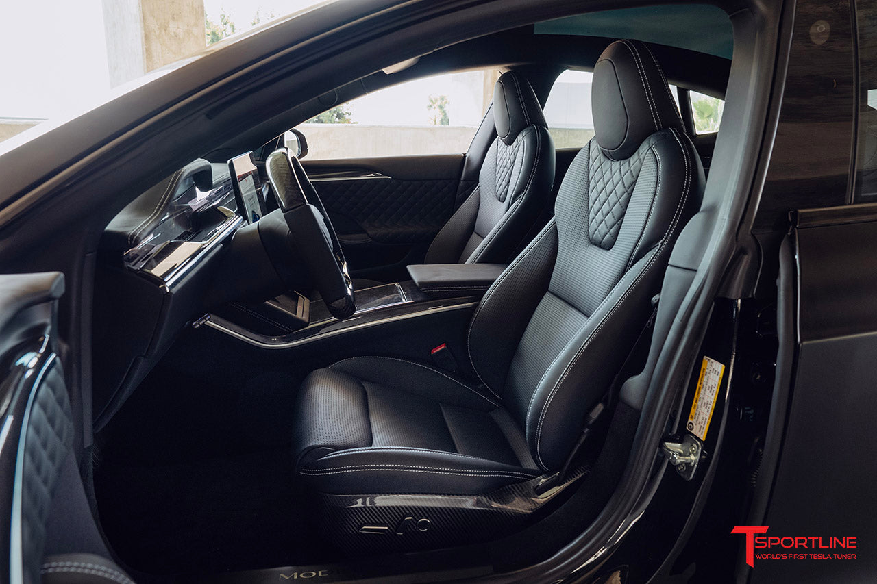 Tesla Model S Plaid Custom Ferrari Black Interior
