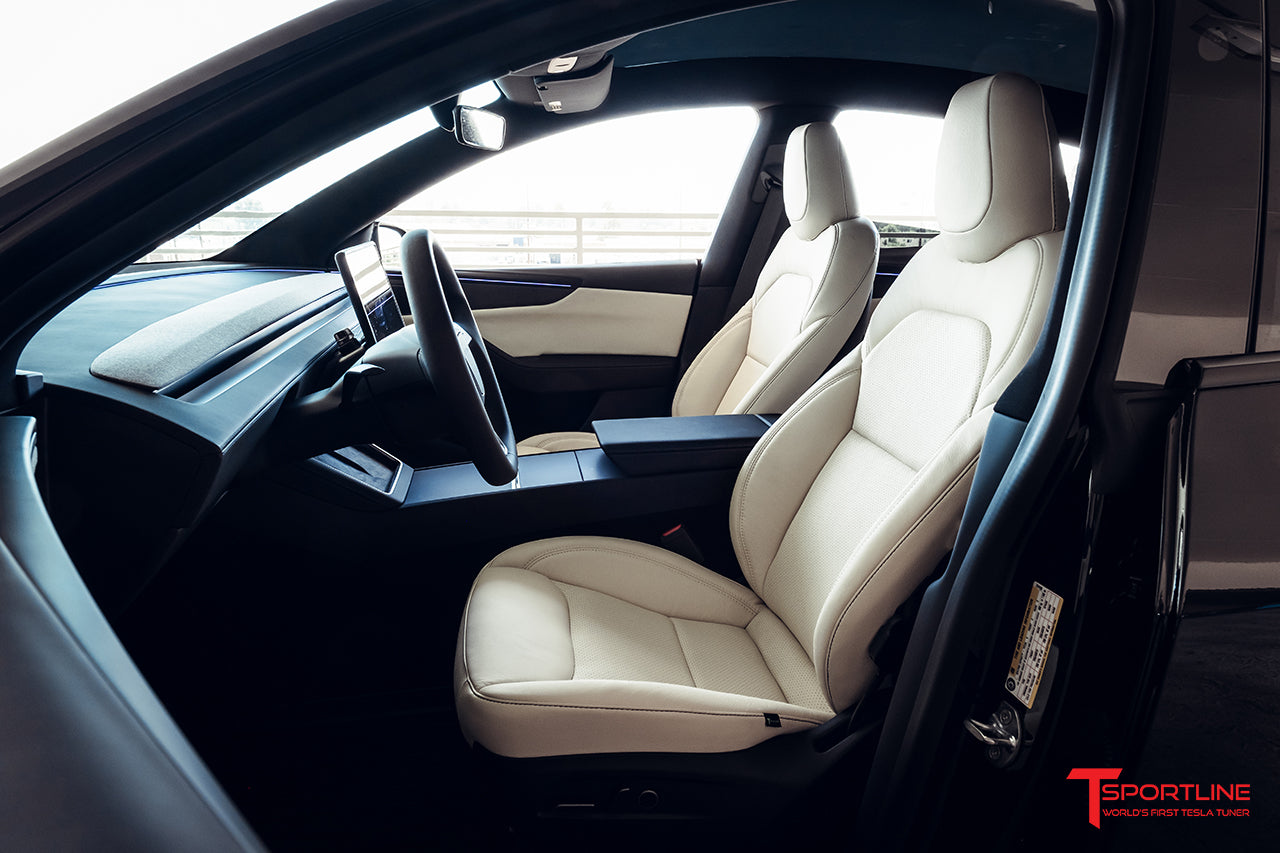 Tesla Model Y Juniper Custom Bone Interior Upgrade