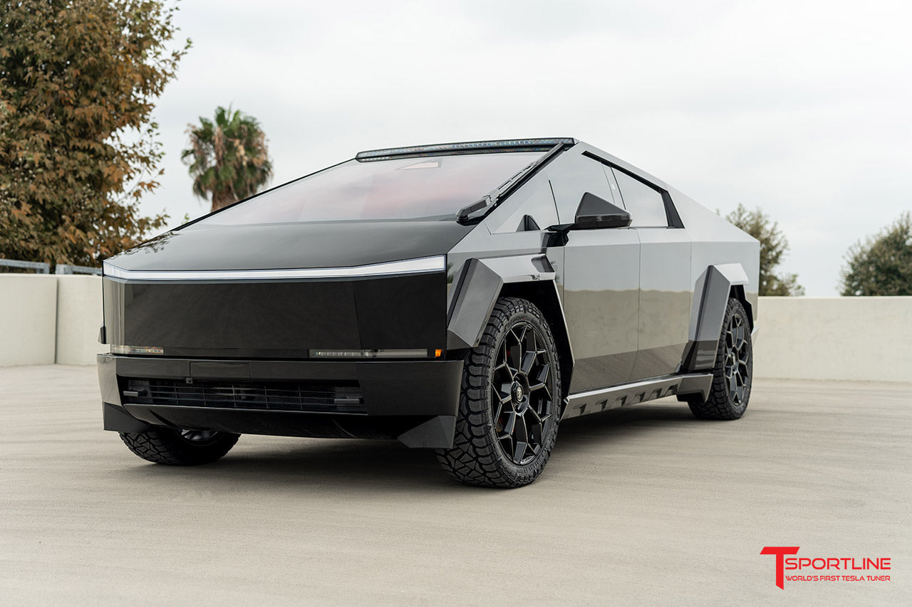 TMaxx Hyper Gloss Black Tesla Cybertruck with Carbon Fiber Wide Body Package