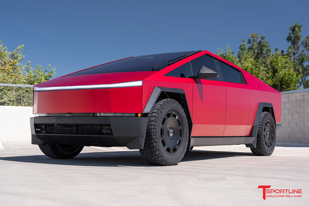 TMaxx Matte Frozen Apple Tesla Cybertruck with 20" CT10 Forged Wheels