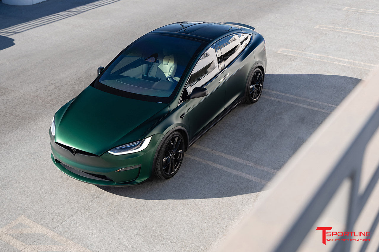TMaxx Matte Shamrock Green Tesla Model X with 22