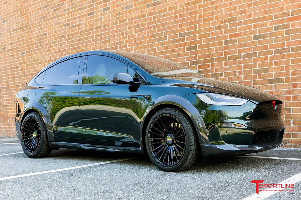 TMaxx Metallic Jade Black Model X T Largo R with Red Brake Calipers