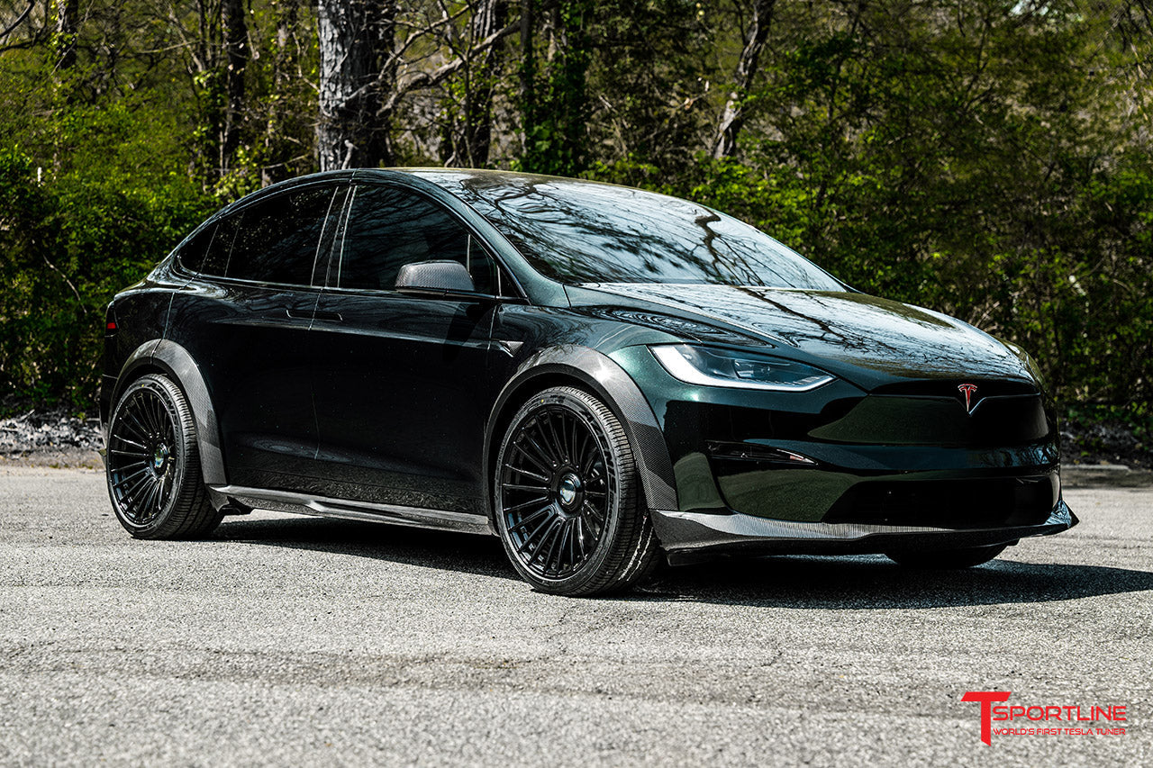 TMaxx Metallic Jade Black Model X T Largo R - T Sportline - Tesla