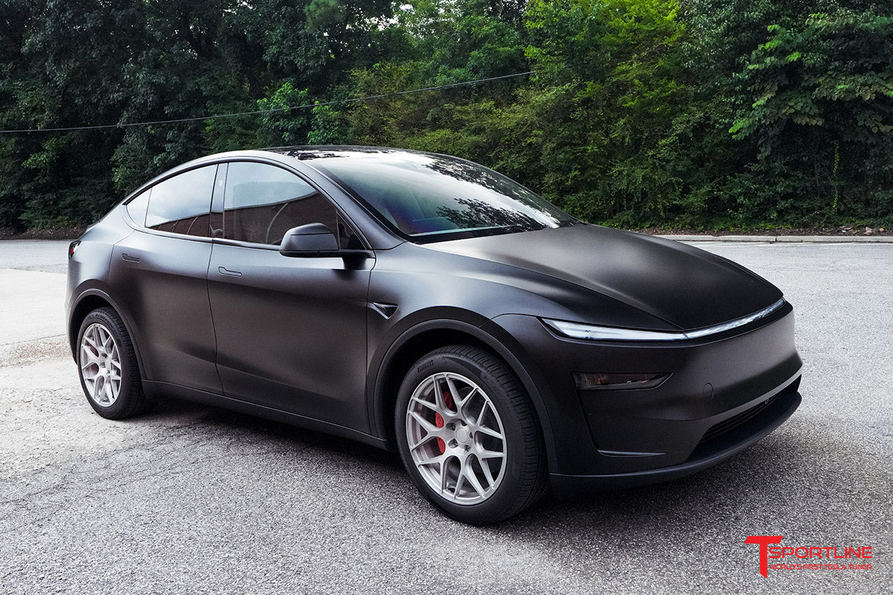 TMaxx Satin Clear Black Tesla Model Y Juniper with TXL117 19" Forged Wheels