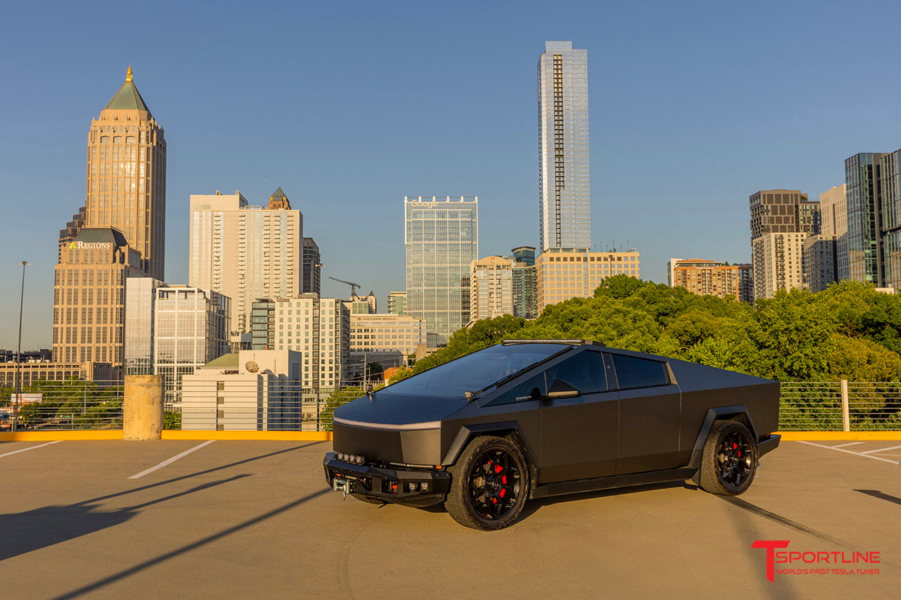TMaxx Satin Meteor Steel Tesla Cybertruck with 24" CT7 Forged Wheels