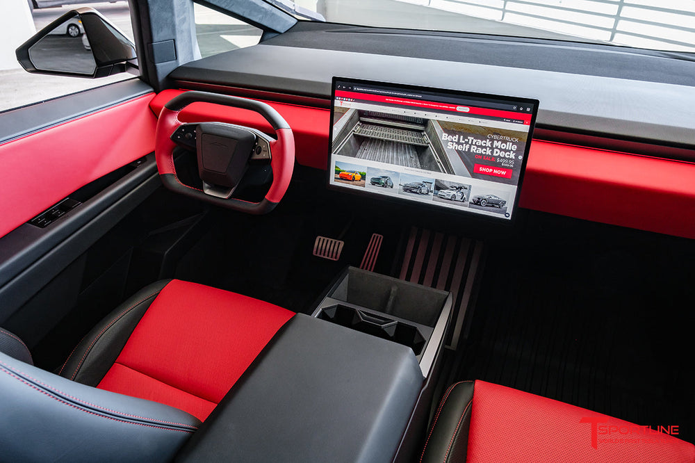 Tesla Cybertruck with Two-Tone Bentley Leather Interior Upgrade - T ...