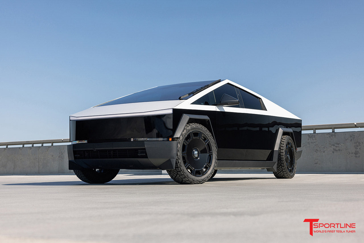 TMaxx Gloss Hyper Black and Hyper White Two Tone Tesla Cybertruck with ...
