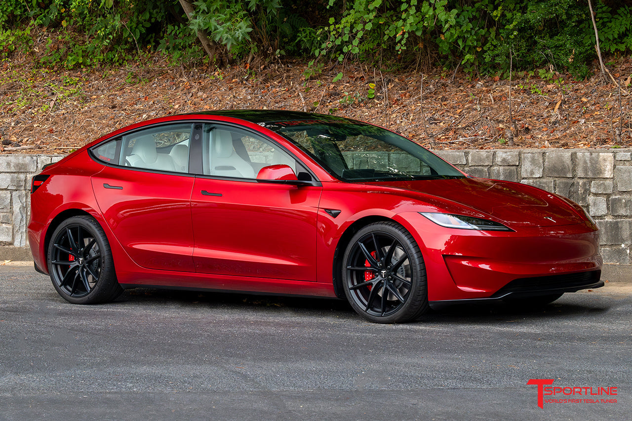 Tesla Model 3 In Red Ultra Red Model 3 Highland with 20