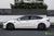 Xpel Stealth Paint Protection Film Pearl White Tesla Model 3 with Matte Carbon Fiber Trunk Wing and Matte Black 20 inch TST Turbine Style Wheels by T Sportline