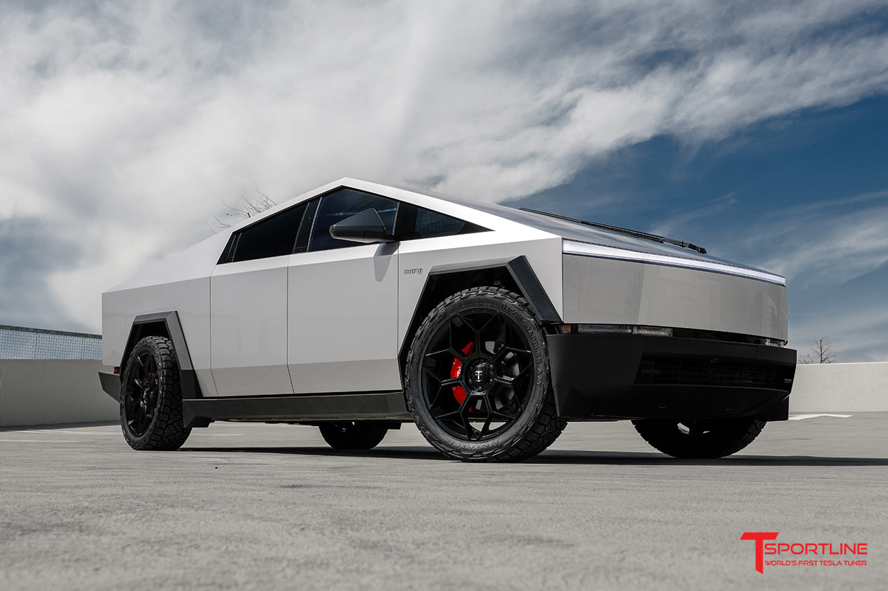 Tesla Cybertruck CT7 24" Fully Forged Lightweight Tesla Wheel and Tire Package (Set of 4) Open Box Special!