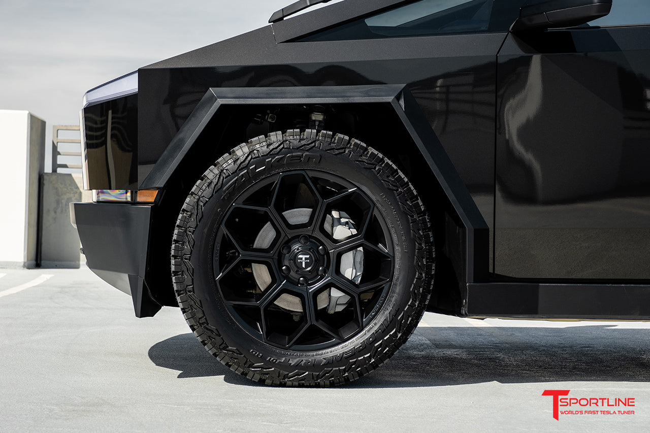 Tesla Cybertruck CT7 24" Fully Forged Lightweight Tesla Wheel and Tire Package (Set of 4) Open Box Special!