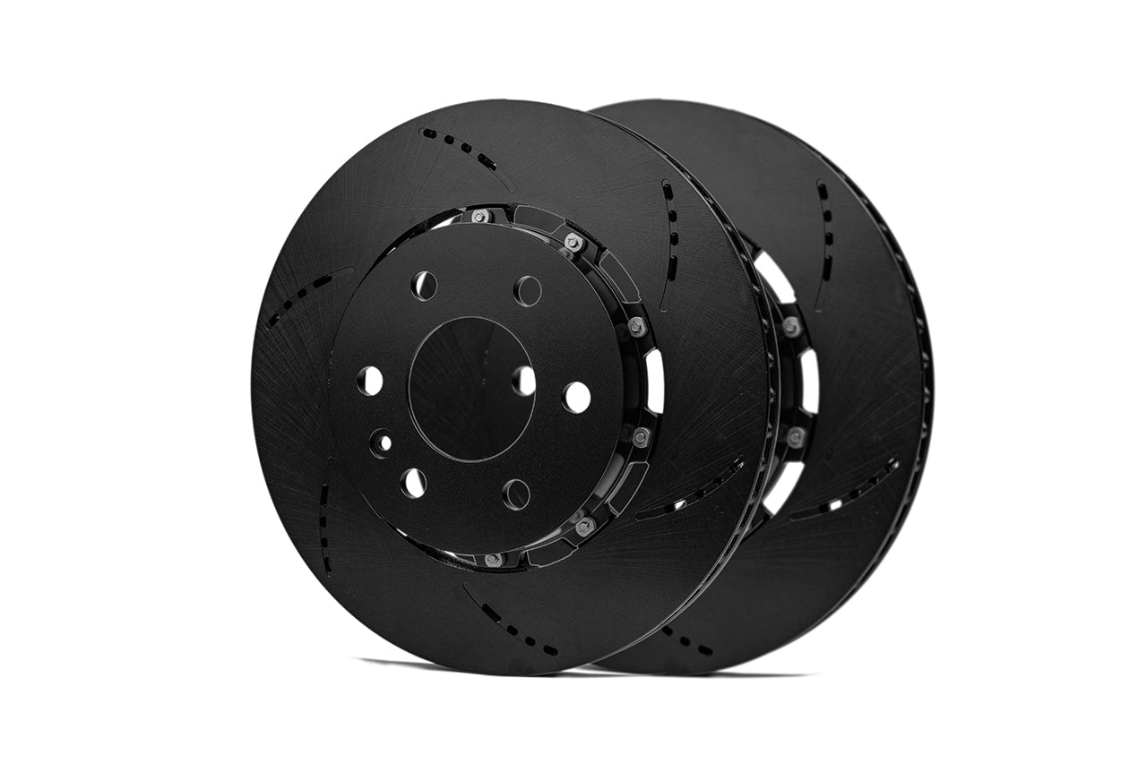 Tesla Cybertruck Lightweight Two-Piece High Performance Slotted & Cross Drilled Brake Rotors