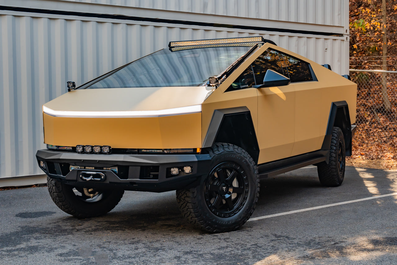 Tesla Cybertruck CTX Extreme Duty Steel Front Bumper with Integrated High-Output Power