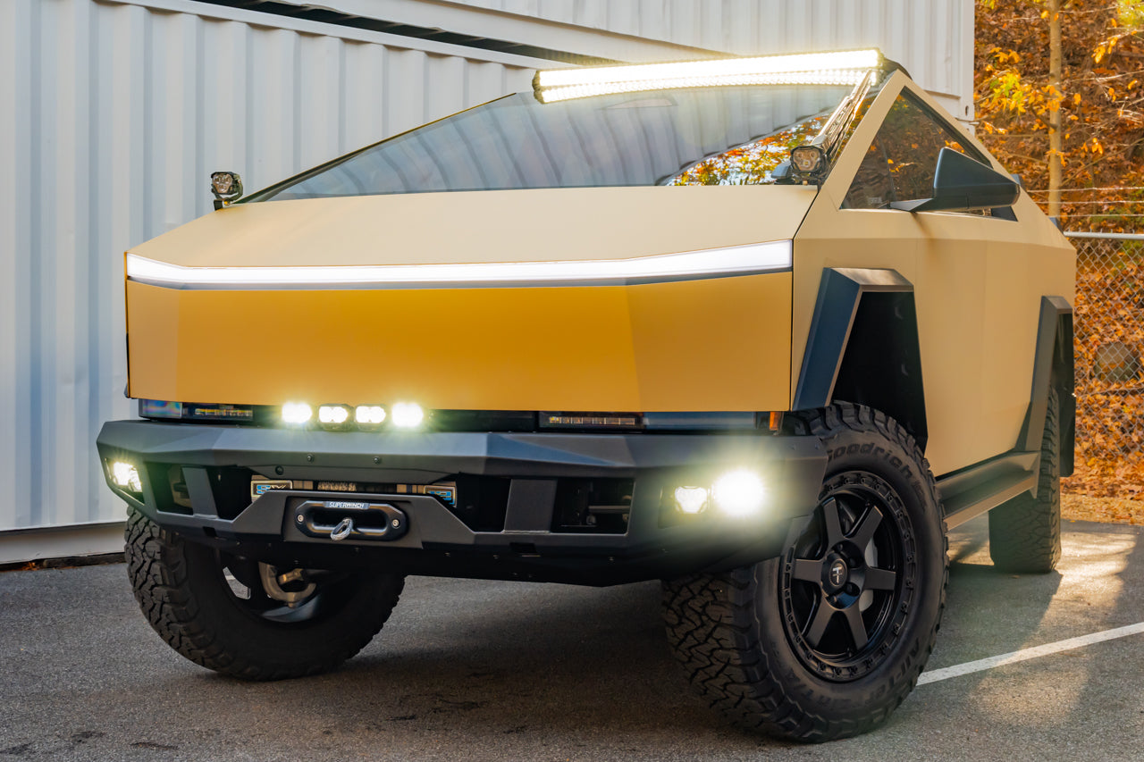 Tesla Cybertruck CTX Extreme Duty Steel Front Bumper with Integrated High-Output Power