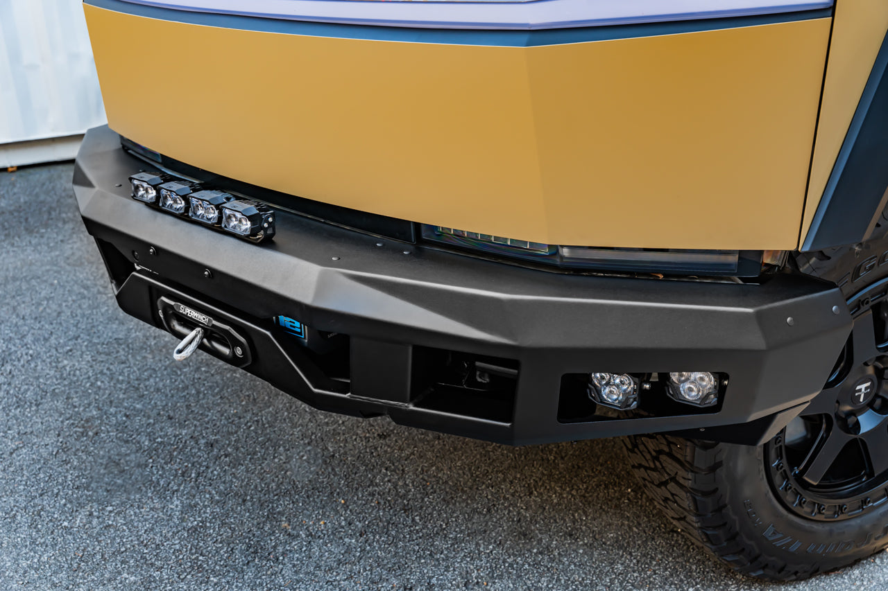 Tesla Cybertruck CTX Extreme Duty Steel Front Bumper with Integrated High-Output Power