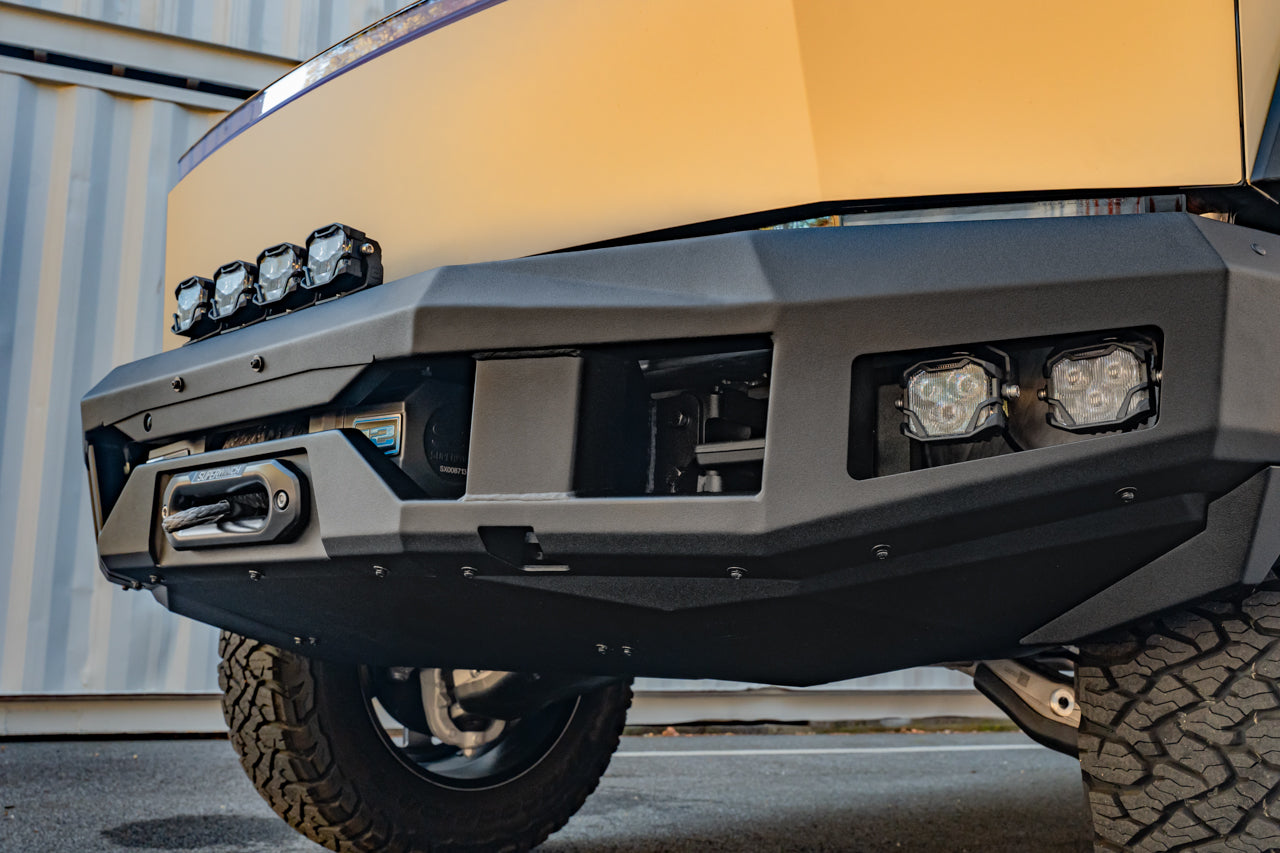 Tesla Cybertruck CTX Extreme Duty Steel Front Bumper with Integrated High-Output Power
