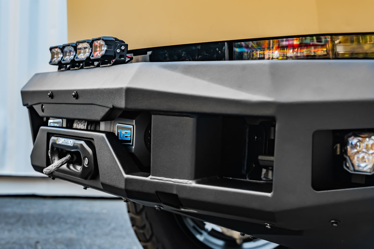 Tesla Cybertruck CTX Extreme Duty Steel Front Bumper with Integrated High-Output Power