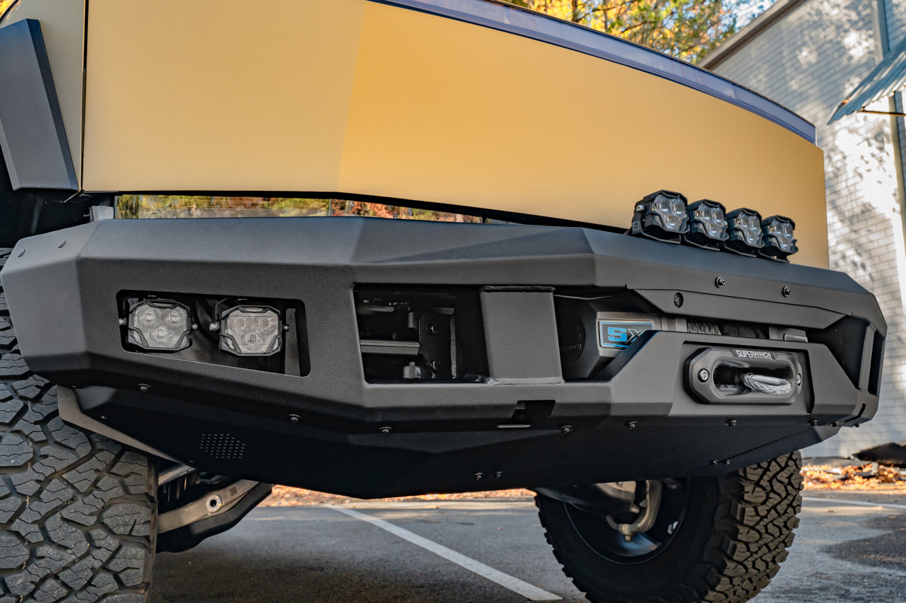 Tesla Cybertruck CTX Extreme Duty Steel Front Bumper with Integrated High-Output Power