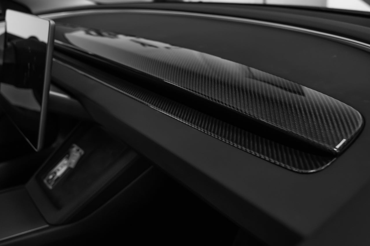 Tesla Model 3 Highland & Model Y Juniper Carbon Fiber Dash Panel