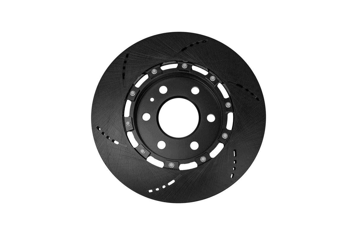 Tesla Cybertruck Lightweight Two-Piece High Performance Slotted &amp; Cross Drilled Brake Rotors