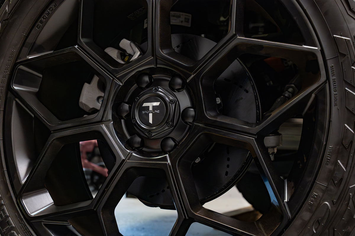 Tesla Cybertruck Lightweight Two-Piece High Performance Slotted &amp; Cross Drilled Brake Rotors