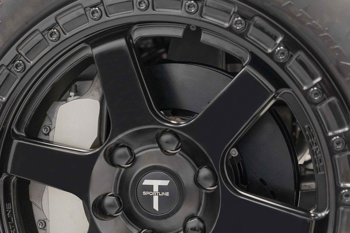 Tesla Cybertruck Lightweight Two-Piece High Performance Slotted &amp; Cross Drilled Brake Rotors