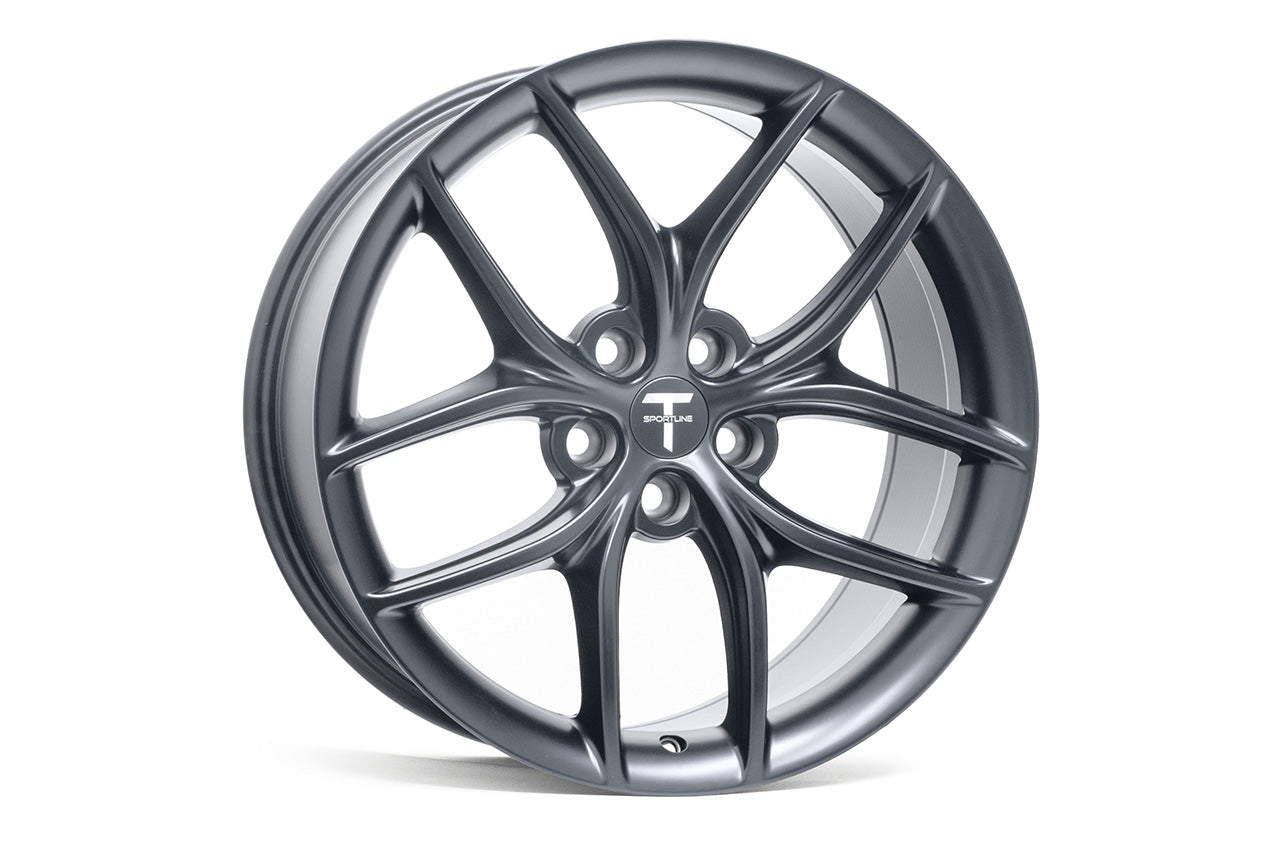 T Sportline TS5 flow-forged wheel in Satin Gray