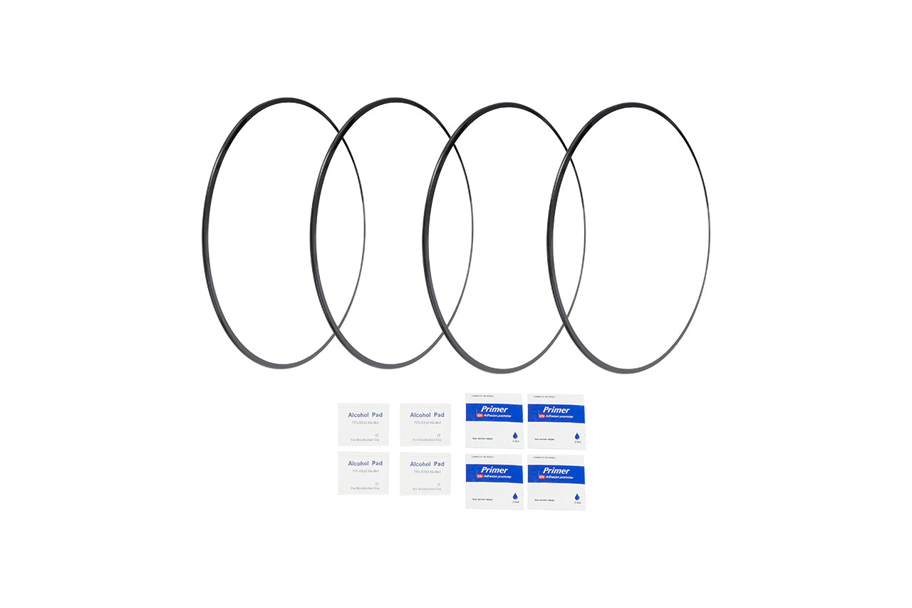 Tesla Wheel Rim Protection System - Aluminum Ring Curb Rash / Scratch Guards (Set of 4)