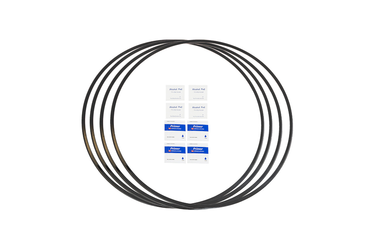 Tesla Wheel Rim Protection System - Aluminum Ring Curb Rash / Scratch Guards (Set of 4)