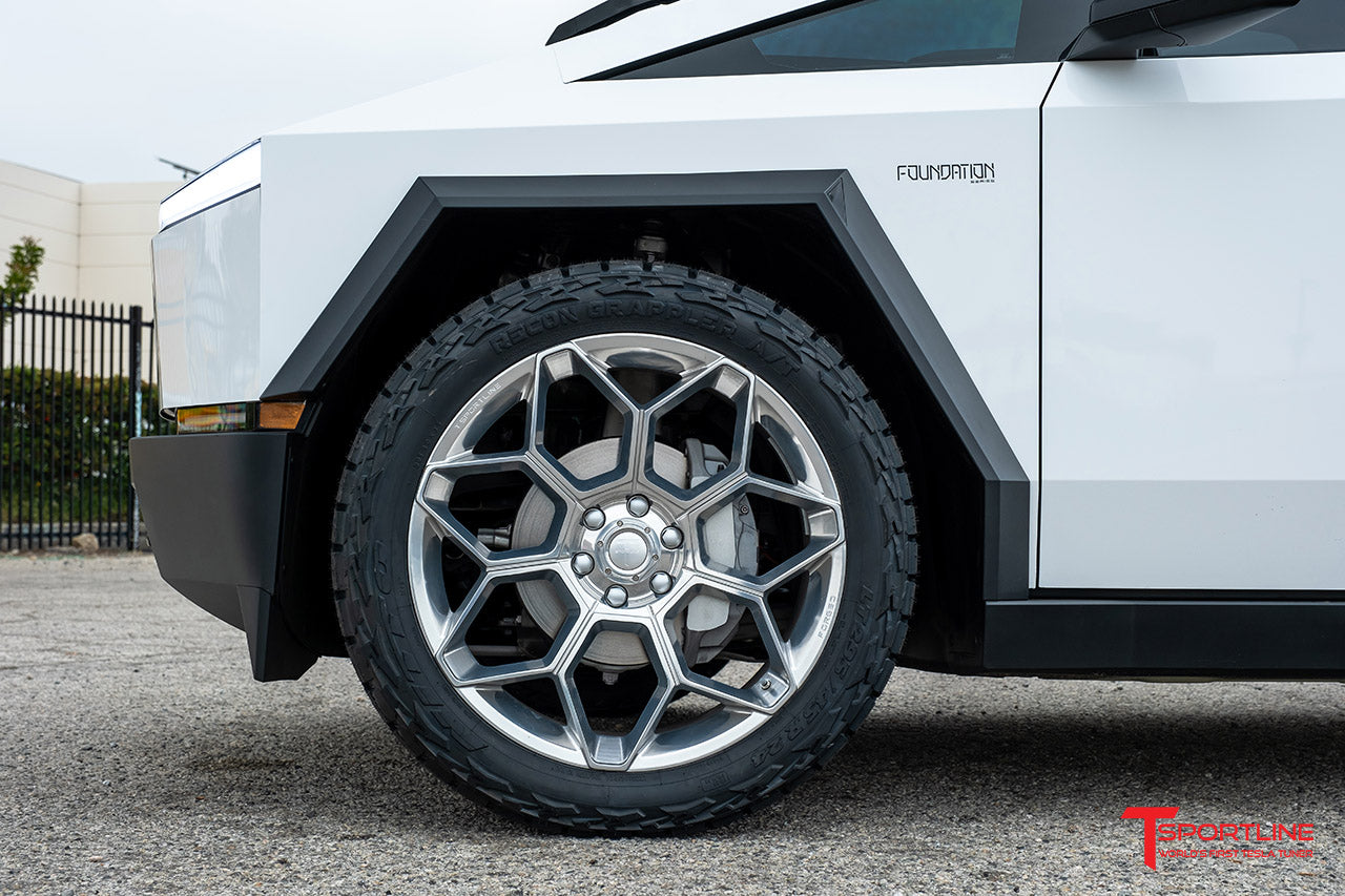 Super Saver! Tesla Cybertruck CT7 24" Fully Forged Lightweight Tesla Wheel and Tire Package (Set of 4)