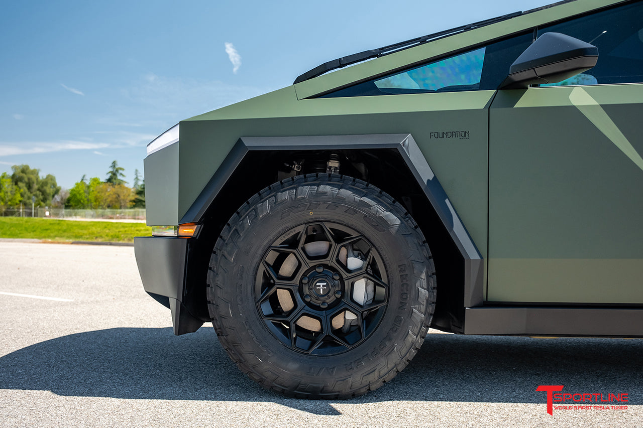 Super Saver! Tesla Cybertruck CT7 18" Fully Forged Lightweight Tesla Wheel and Tire Package (Set of 4)