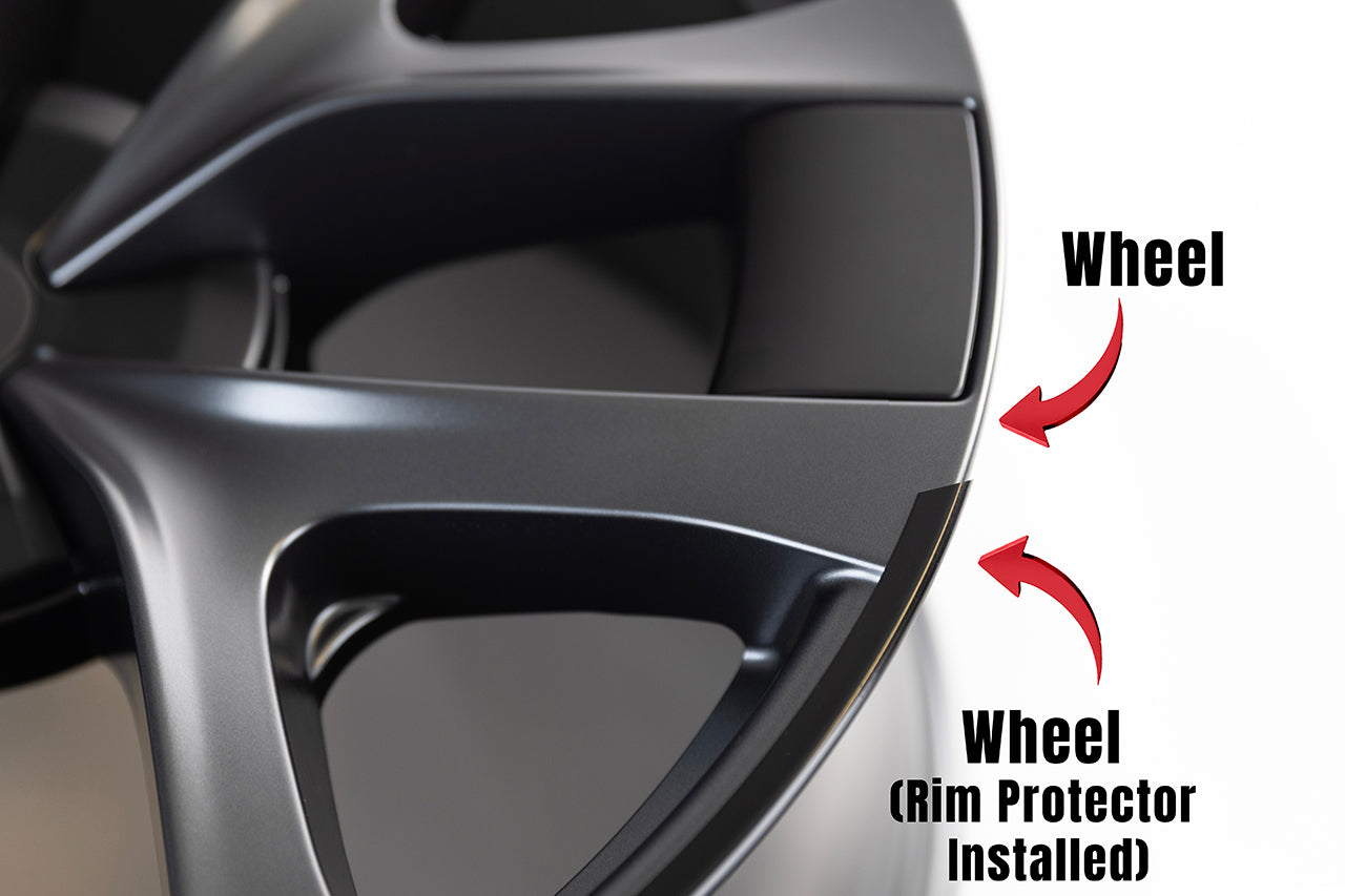 Tesla Wheel Rim Protection System - Aluminum Ring Curb Rash / Scratch Guards (Set of 4)