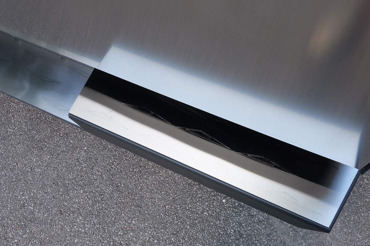 Stainless Steel Laser Etched Tesla Cybertruck Rear Bumper & Tailgate Armor Protection Cover Plates