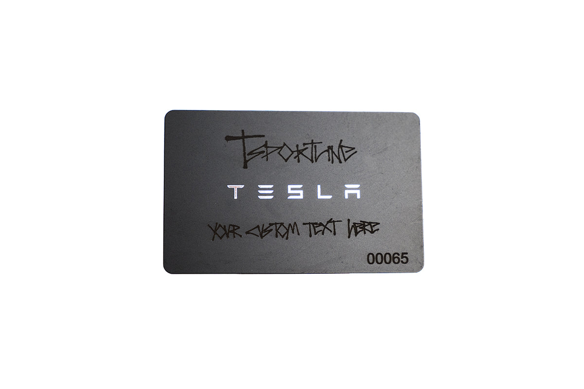 Custom Laser Etched Tesla Key Cards - Personalized for Model 3 / Y / S / X / Cybertruck