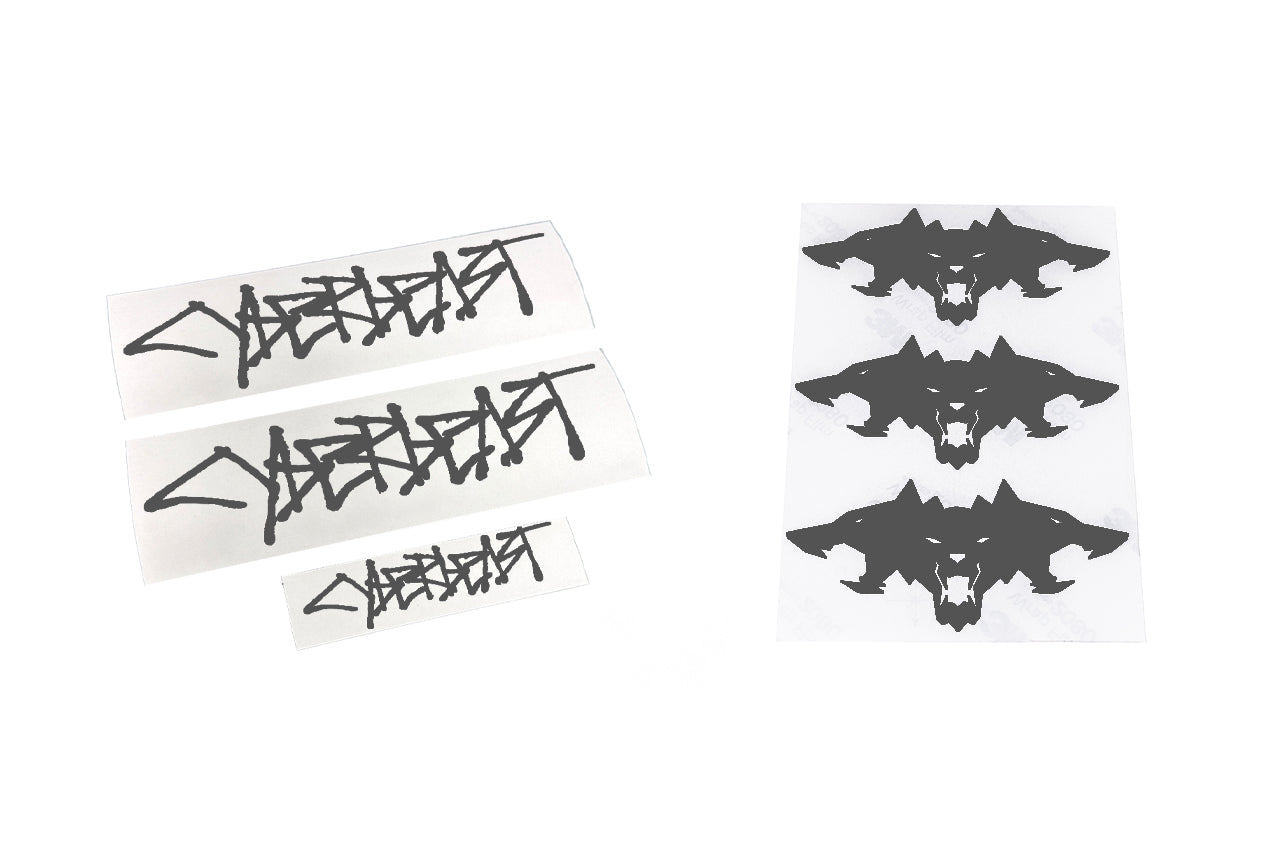 Cyberbeast Fender & Small Tailgate Decal for Cybertruck (Vinyl Wrap Replacement Badge)