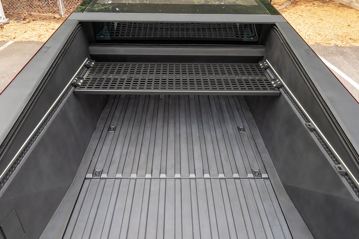 Cybertruck Bed L-Track Molle Shelf Rack Deck