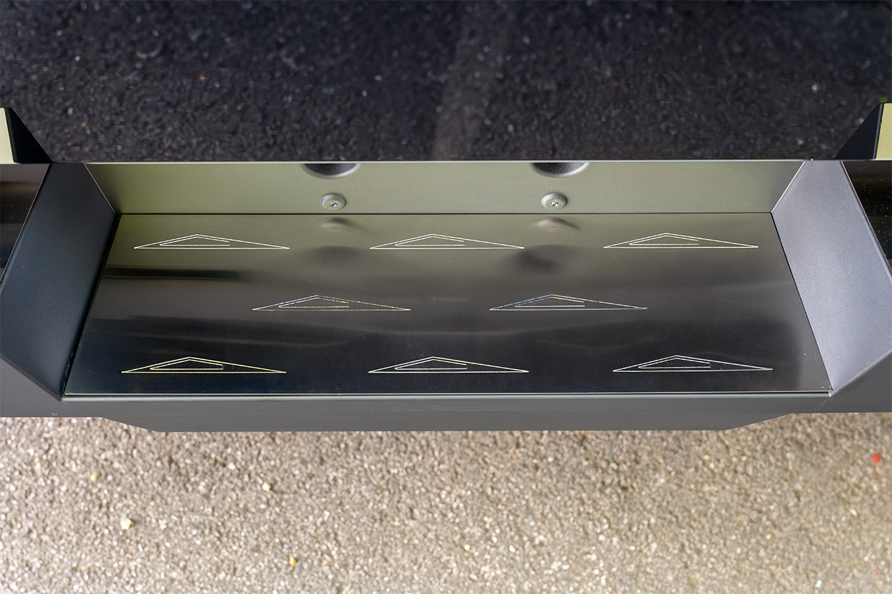 Stainless Steel Laser Etched Tesla Cybertruck Rear Bumper & Tailgate Armor Protection Cover Plates