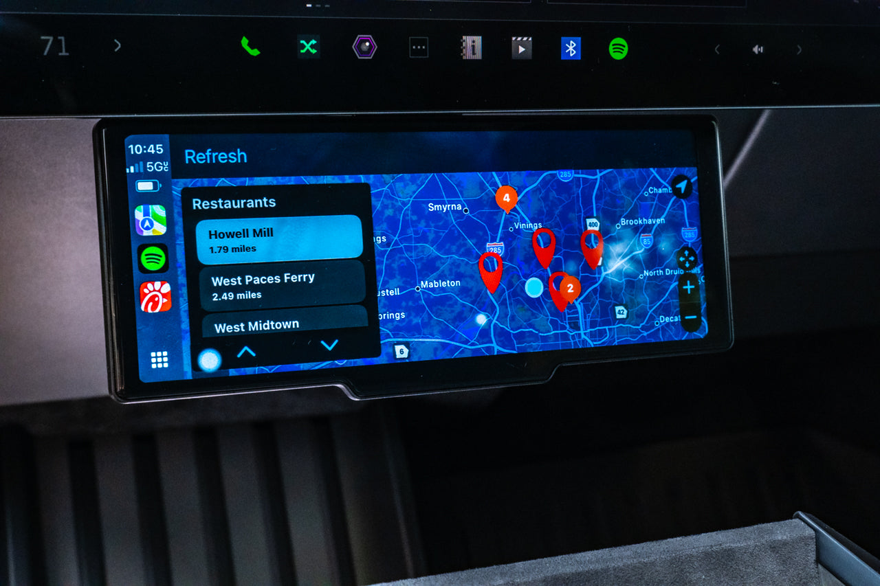 Tesla Cybertruck Apple CarPlay & Android Auto Smart Dash Screen